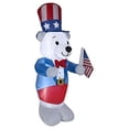 thumbnail image 1 of 4' White Fourth of July Bear Spring Inflatable, 1 of 2