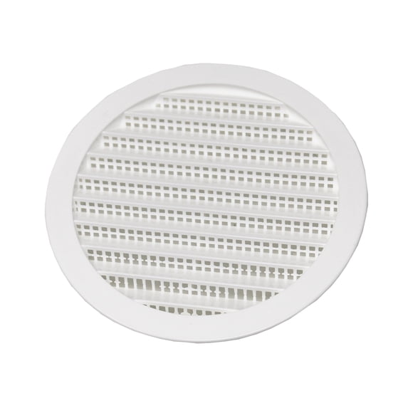 4" White Round Plastic Louver Soffit Air Vent