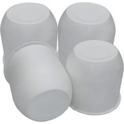 4 White Trailer Wheel Hub Center Cap 4.25 Diameter Travel Trailer, Camper RV Universal White, WHC-ZW