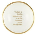 thumbnail image 1 of 4" White and Gold Jewelry Dish with Daughter Love Print, 1 of 4