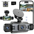 thumbnail image 1 of 4  WiFi Dash Cam with 32GB Card, 4 * 1080P Dash Camera for  Front and Rear Left Right,3"IPS Screen Dashcam with 360?  APP Control, 24H/7 Parking Mode,Night Vision G-Sensor, 1 of 6