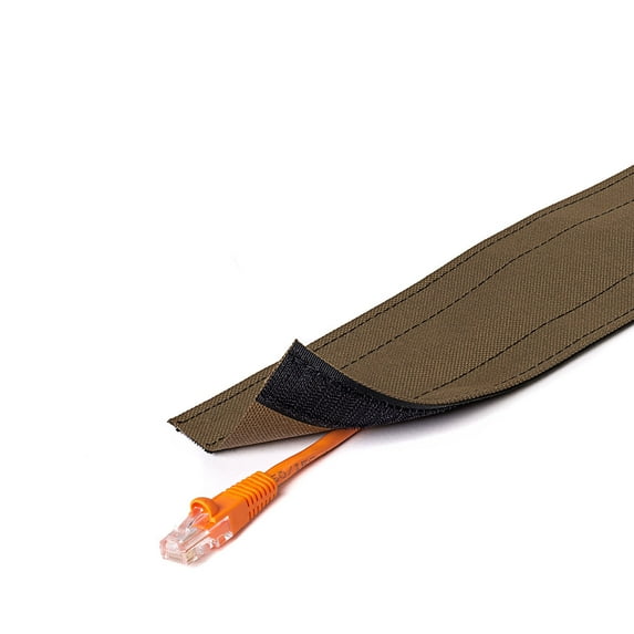 4" Wide Dura Race Carpet Cord Cover - 10FT Length - Brown