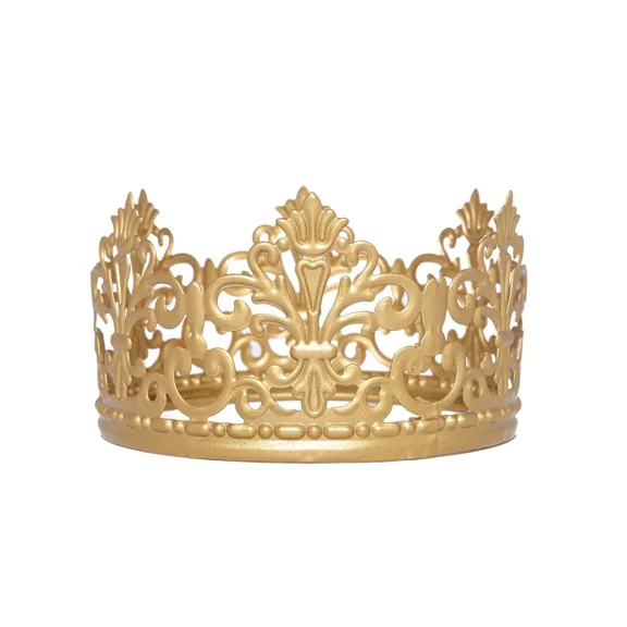4" Wide Gold Royal Metal Crown Cake Topper Birthday Party Events Centerpiece