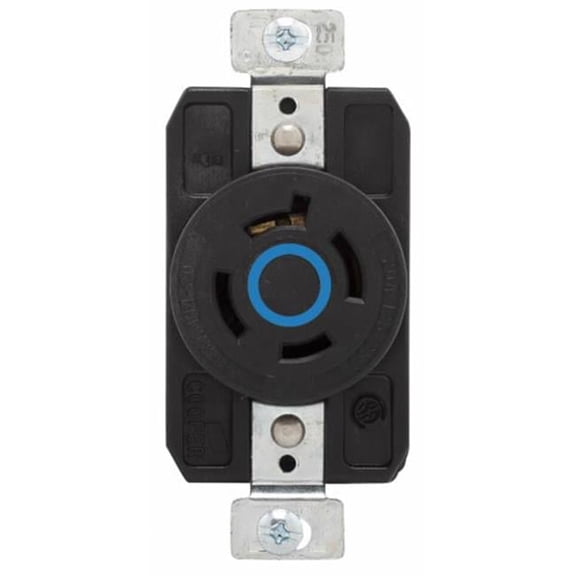 4 Wire 3 Pole Ultra Grip Color Coded Locking Receptacle 20A, 480V - Red & Black