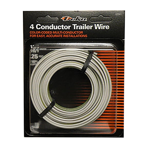 4-Wire Bonded Parallel - White/Brown/Green/Yellow - 25 Feet