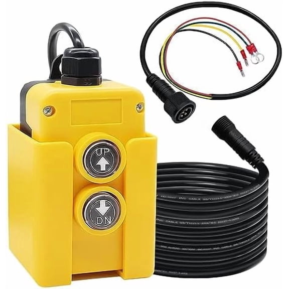 4 Wire Dump Trailer Remote Control 12V DC Up Down Control Double Acting Hydraulic Pump Power Unit for Lift Gate Cranes Wrecker M-G018-4W