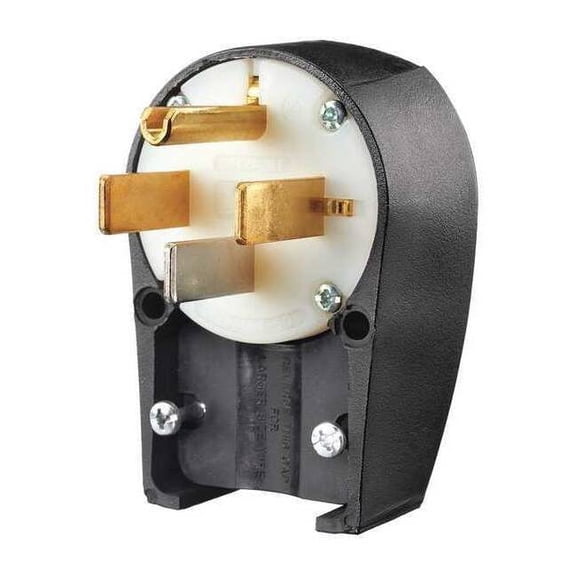 Straight Blade Plug, 14-50P, 50 A, 125/250V AC, 3 Pole, Screw Terminals, Grounded 9452ANPB
