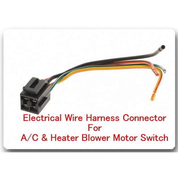 4 Wire Pigtail Electrical harness connector for A/C Heater Blower Motor