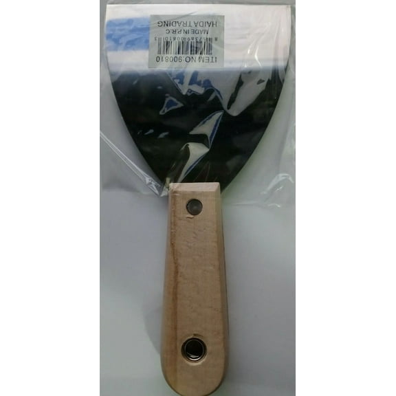 4" Wooden Handle Stainless Drywall Taping Knife, (2 Count)