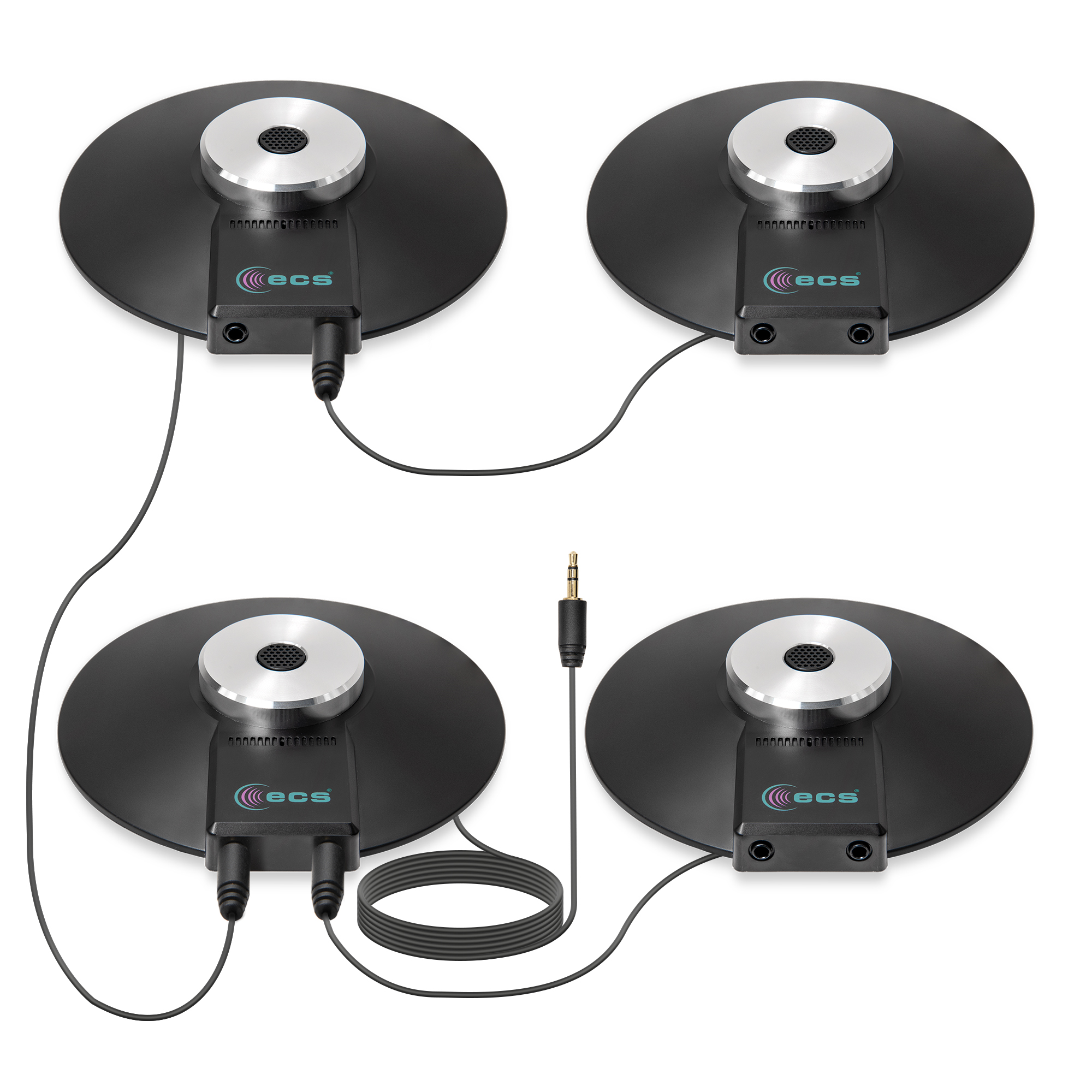 (4) WordForum 3.5mm Conference Microphone, Omnidirectional Condenser Mic for Video Conference, Zoom, Skype, Online Class, Court Reporting