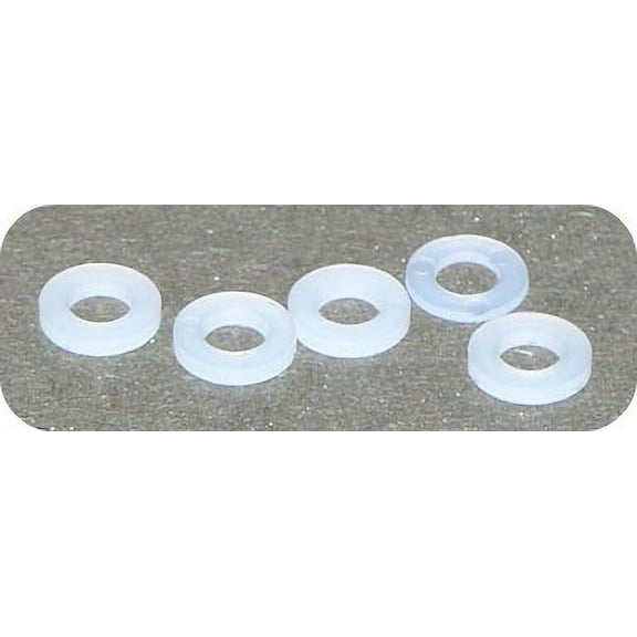 #4 X 1/4" X .093 Flat Washers / Nylon / Natural - 5000 Piece Carton
