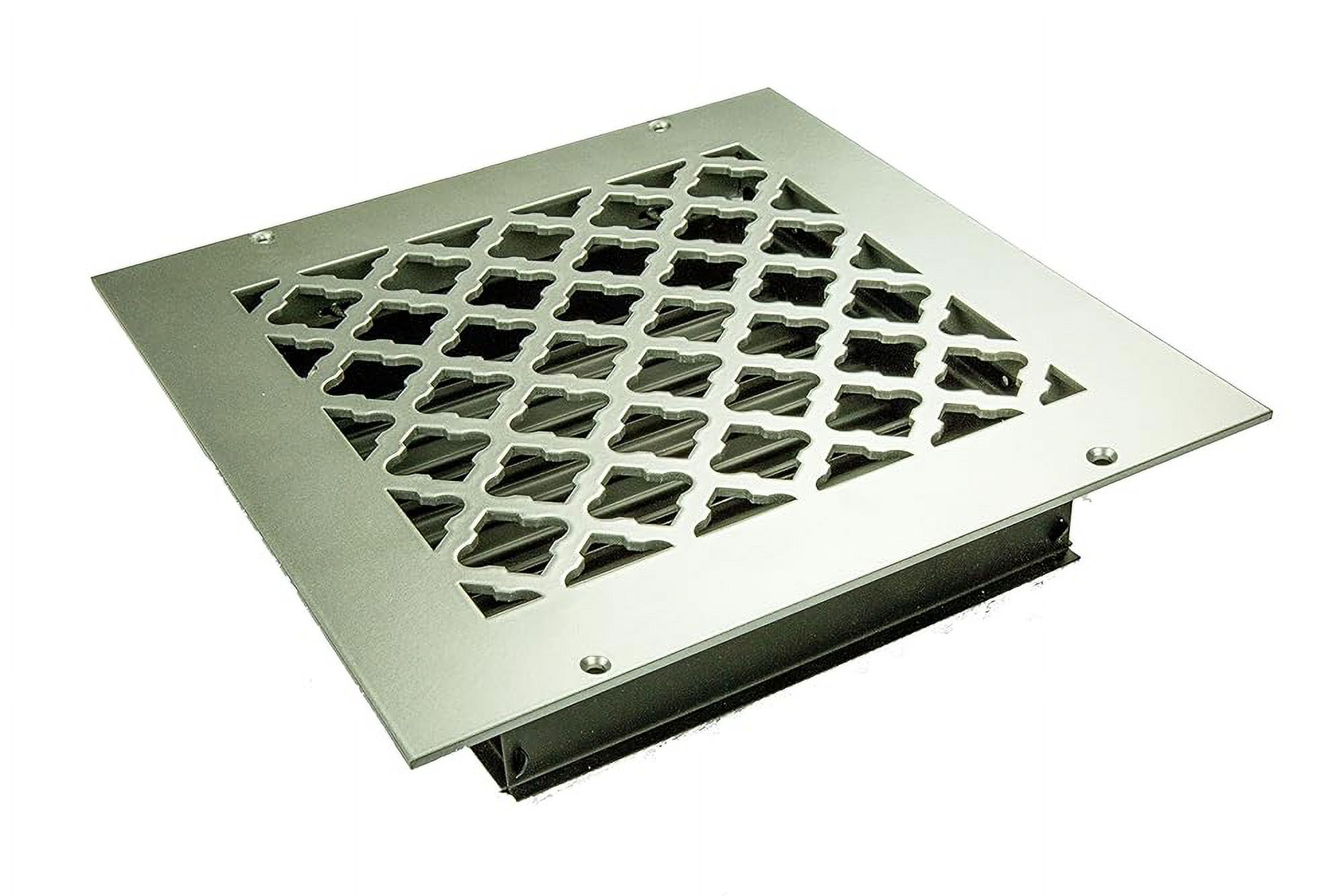 4 X 10 Silver Ceiling And Wall Register With Damper (6" X 12" Overall