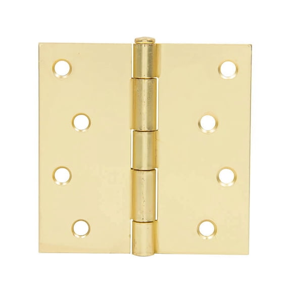 4 X 4 Butt Hinge - Brass Plated