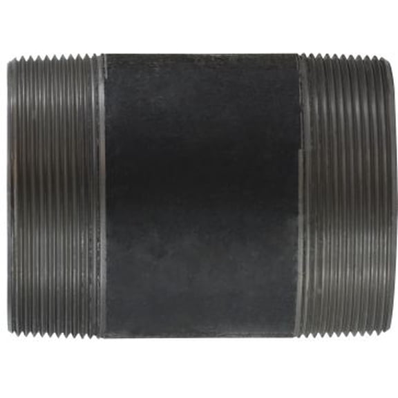 4 X 4 Sch 80 Smls Black Nipple, Black Extra Heavy SCH80 Seamless, Nipples and Fittings