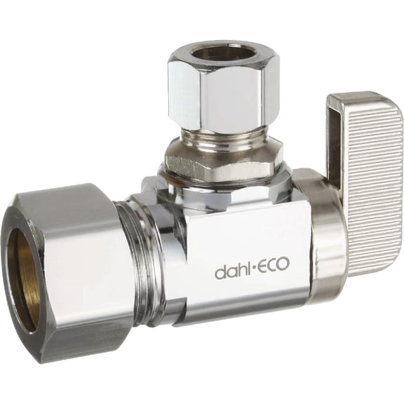 Roald Dahl Fans Compression Plated Angle Valve - 4 Units, 5/8 In. x 3/8 In. Outside Diameter Residential Use, Standard Application
