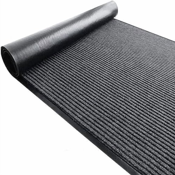 4' X 6' Commercial Grade Door Floor Mat Brush Step Entrance Mat Vinyl Backed Utility Doormat Heavy Duty Floor Rugs Commercial Outdoor Carpet Indoor Entrance Mat,Grey$$Garden & Patio