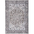 thumbnail image 1 of 4' X 6' Green and Ivory Floral Medallion Power Loom Distressed Area Rug, 1 of 11