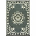 thumbnail image 1 of 4' X 6' Grey Oriental Stain Resistant Indoor Outdoor Area Rug - 6' x 7', 1 of 5