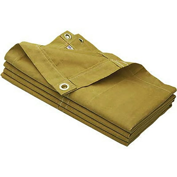 Mauritzon CTW-10-01-0406-Tan 9.93 Oz Water Resist Canvas Tarp Tan, 4'x6'