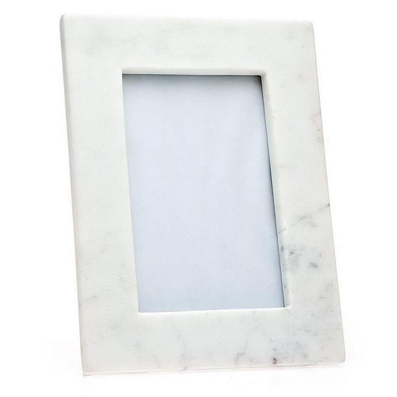 4x4 White Marble Picture Frame - Southern Avenue Company