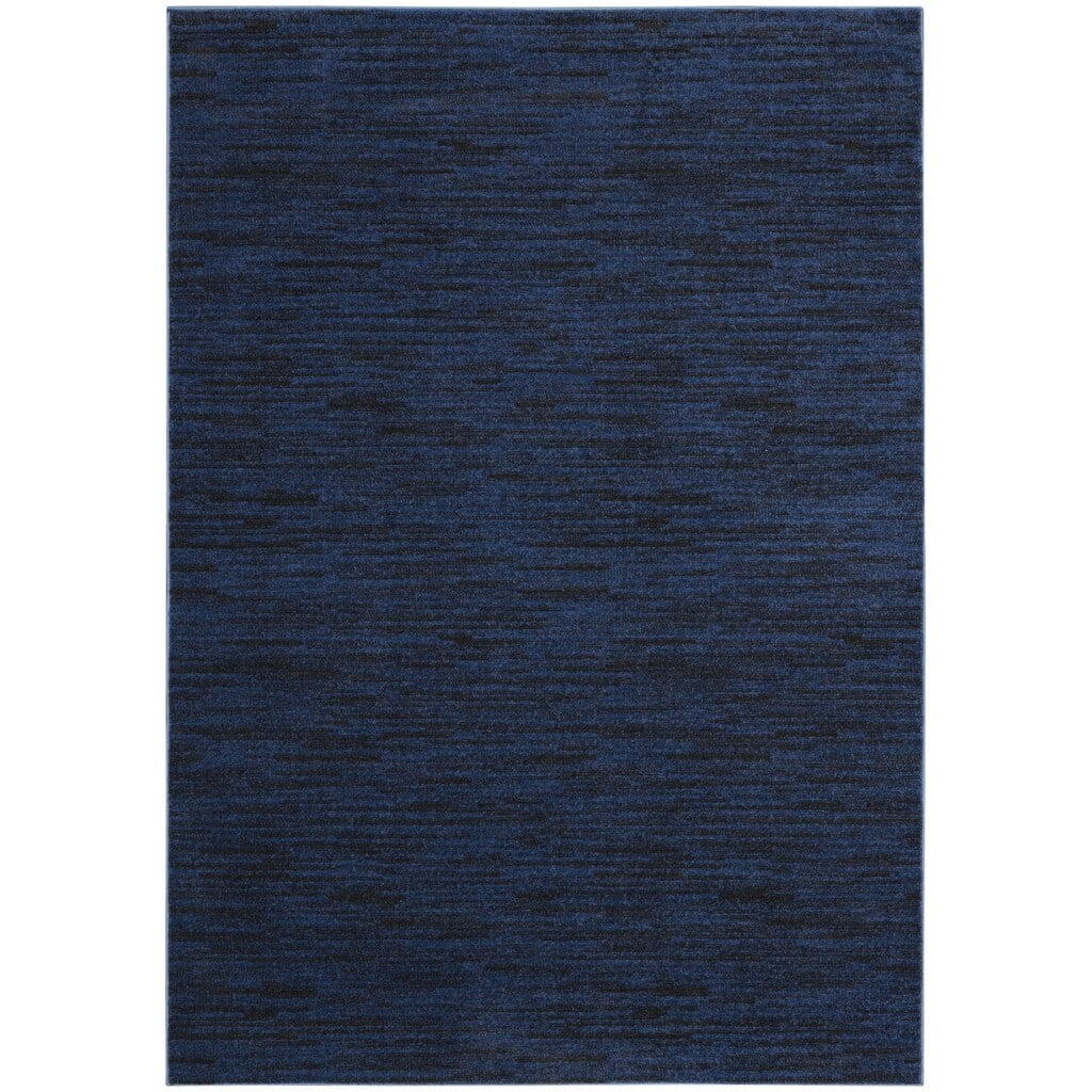 4' X 6' Midnight Blue Non Skid Indoor Outdoor Area Rug - 6' x 7'