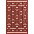 thumbnail image 1 of 4' X 6' Red Geometric Stain Resistant Indoor Outdoor Area Rug - 6' x 7', 1 of 4