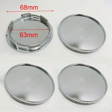 4 X 63mm 68mm Universal Chrome Silver Car Wheel Center Hub Cap Cap Cover Kit