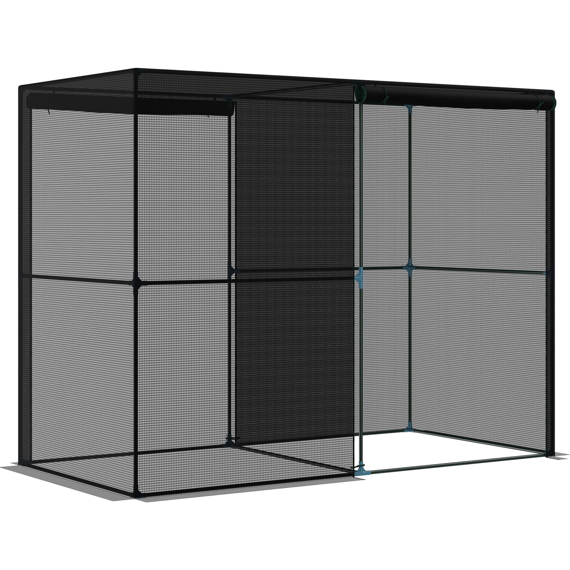4' X 8' Garden Crop Protector Tent - . Black, Zippered. Strong Mesh. 94.5" L 48.07" W 74.77" H Guard Black For Vegetable Garden. Zippered,