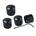 thumbnail image 1 of 4 X Black Barrel Knob for Bass/Telecaster Guitars Domed Knurled Volume Tone Knob, 1 of 5