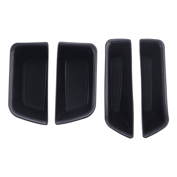 4 X Car Door Side Handle Pocket Storage Box Storage Organizer Tray Grab Handle Box For 2015-2021,4 x Storage Tray,Black