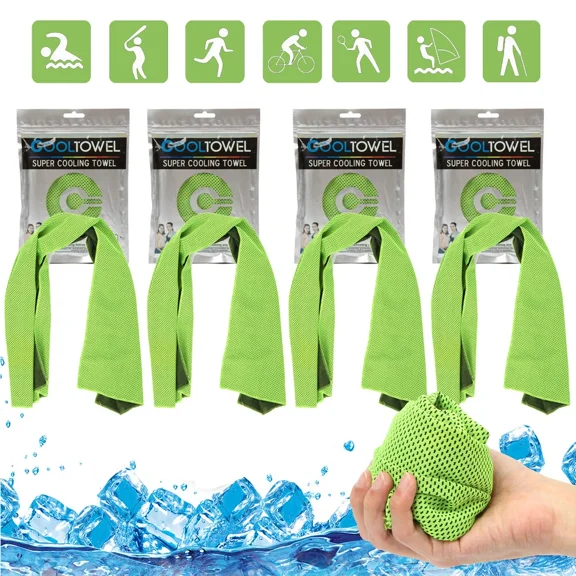 4 X Ice Cold Instant Cooling Towel Running Jogging Gym Chilly Pad Sports Yoga