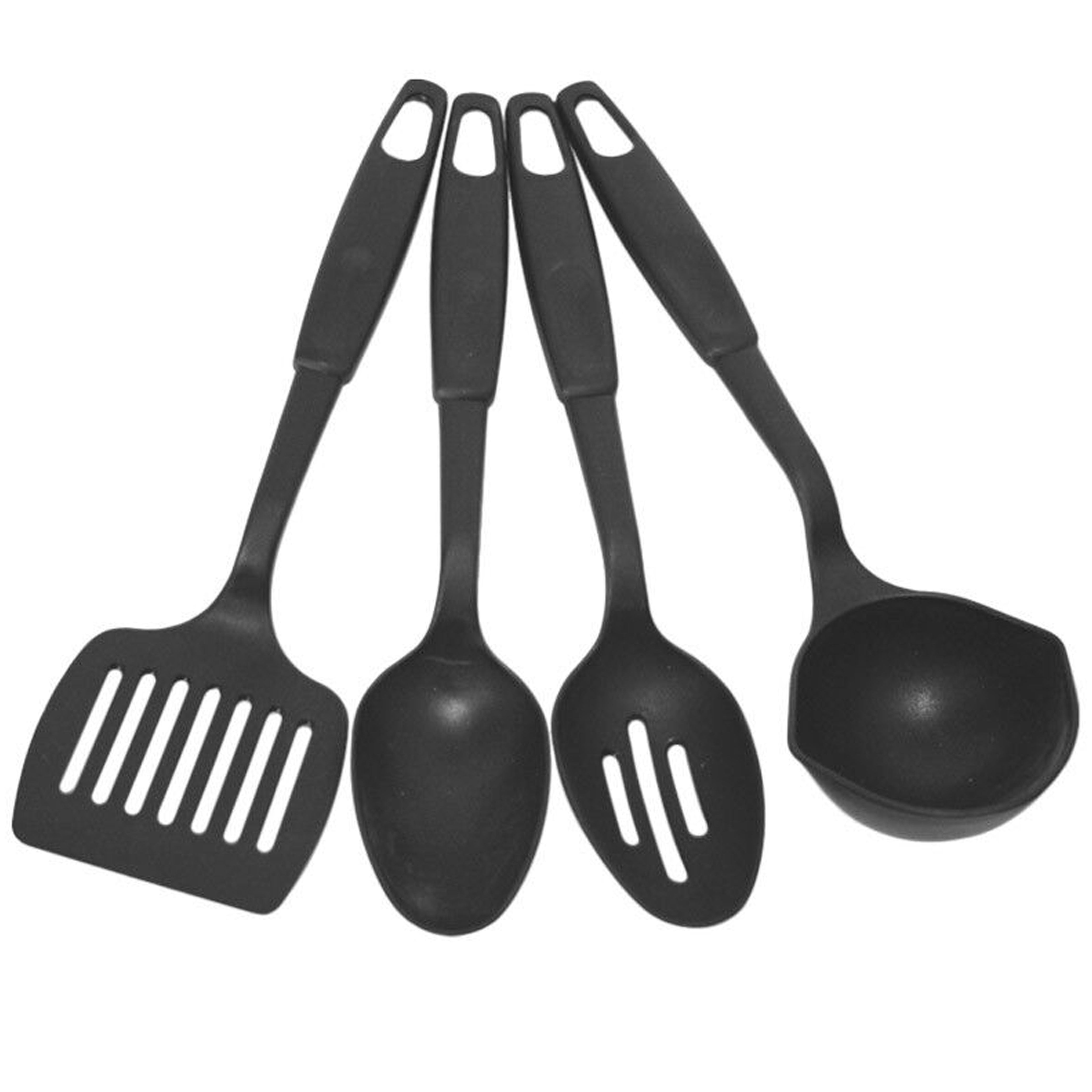 Kitchen Utensils Nylon Slotted Turner Spoon with Hanging Hole