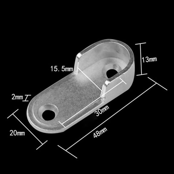 4 X Rail Hanger Standard Tube Support Wardrobe Rod Socket Fitting Round Bracket
