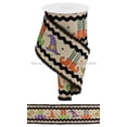 thumbnail image 1 of 4"X10Yd 2-In-1 Witch Leg/Ricrac/Drft Beige/Grn/Ppl/Org/Blk RGS0049, 1 of 1