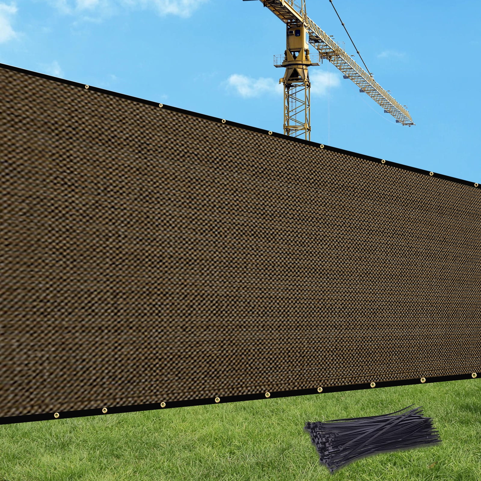 4'X50' HDPE Privacy Fence, Dark Green