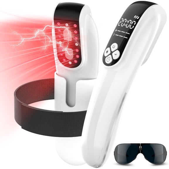 4X808Nm+12X650Nm Red Light Is Designed for Home Use, 2 in 1 Design,Handheld, With Fixing Strap, for Body and Limbs