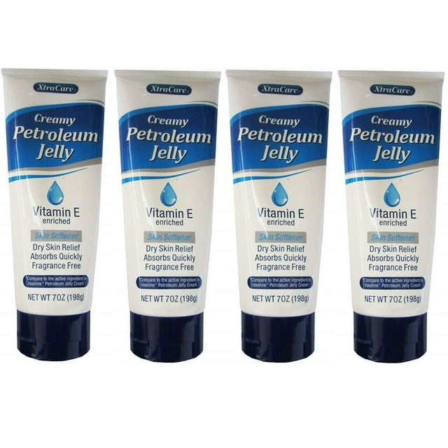 4 Xtra Care Creamy Petroleum Jelly Skin Moisturizer Vitamin E Enriched