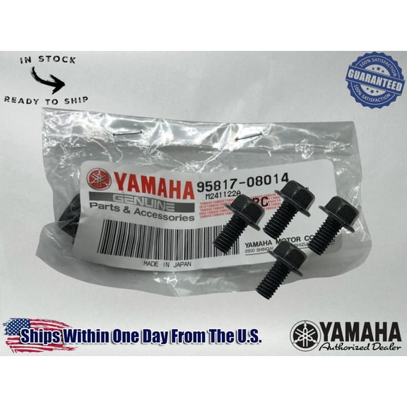 4 Yamaha Genuine OEM Authentic Flange Bolts Banshee 350 95817-08014-00