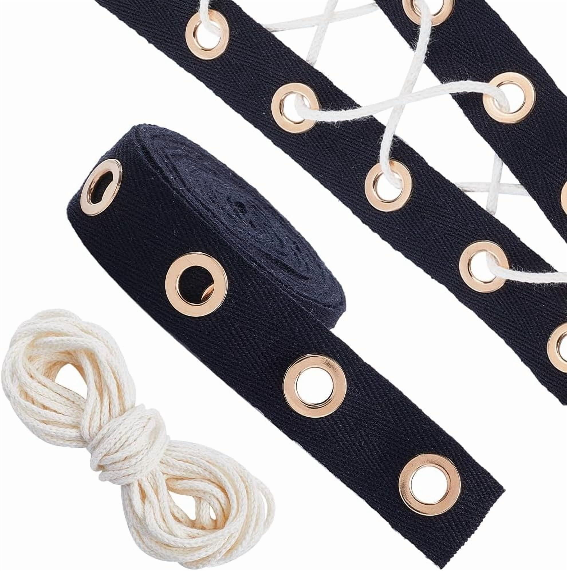 4 Yard Black Grommet Eyelet Tape Eyelet Trim 1