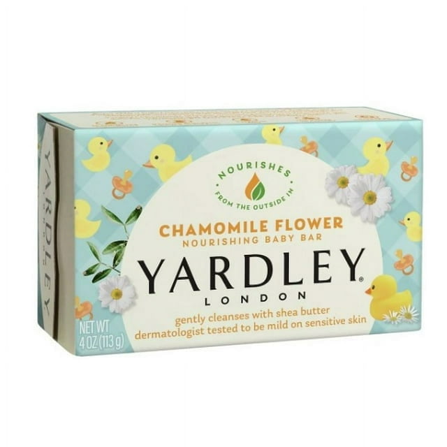 4 Yardley London Chamomile with Shea Butter Nourishing Baby Bath Bar