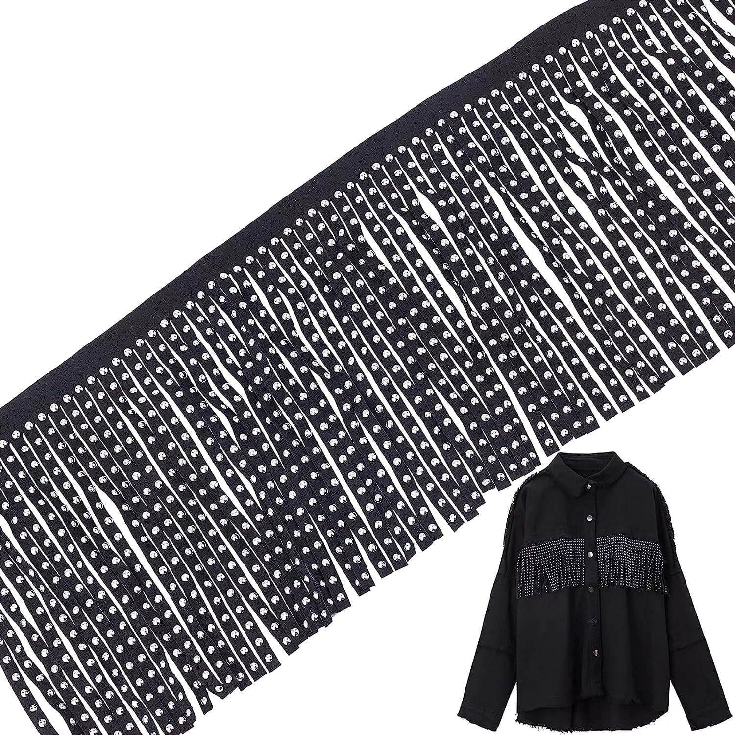 Music to my Heart Laser-Cut Buttery Faux Suede With Fringe Trim main image 1