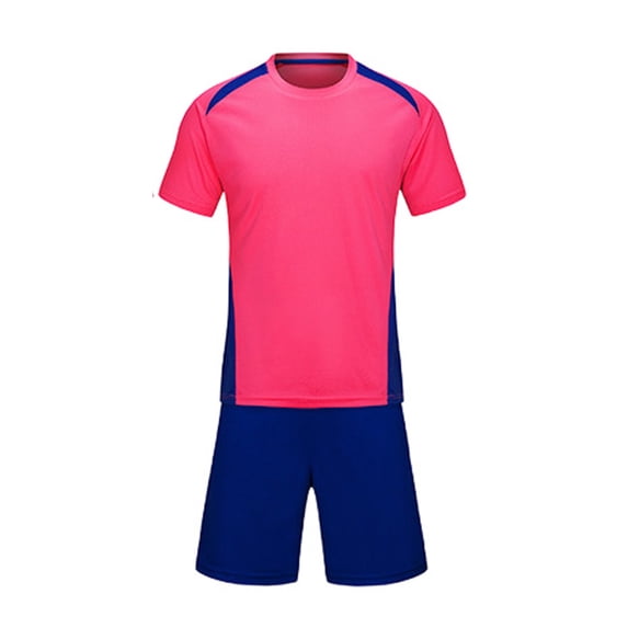 4 Year Old Boy Clothes Sets Summer Sets for Boys Children's Solid Color Football Suit Set for Campus Sports Games Performance Matches Training Uniforms and Jerseys for Kids(4-13 Years)