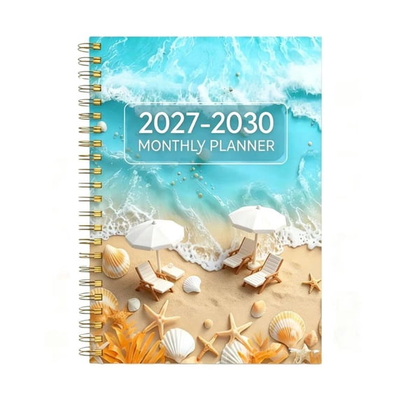 4 Year Planner Notebook 2027-2030, Long Term Goal Setting Journal, A5 Monthly Vision for Professionals & Students