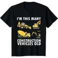 thumbnail image 1 of 4 Years Old Boy Construction Trucks 4Th Birthday Party Gift T-Shirt Unisex S-5XL Hot Trending Shirt, Vintage Birthday Gift, 1 of 3