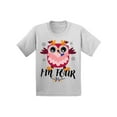 thumbnail image 1 of 4 Years Old Kids Outfit Owl Four 2T Shirts 3T Clothes 4 Years Old Baby Boy Outfit Cute Owl I'm Four 4-5T Tshirt Toddler Shirts for 4 Years Old Baby Girl, 1 of 4