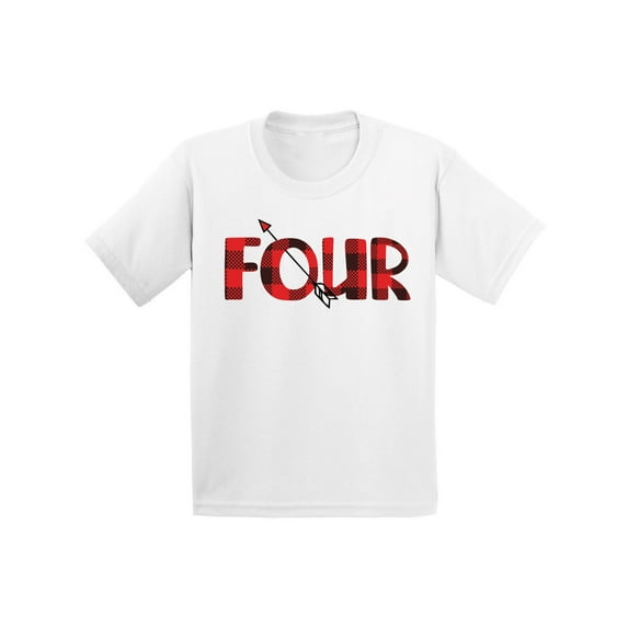 4 Years Old Kids Outfit Red Four 2T Shirts 3T Clothes 4 Years Old Baby Boy Outfit Red Four 4-5T Tshirt Toddler Shirts for 4 Years Old Baby Girl