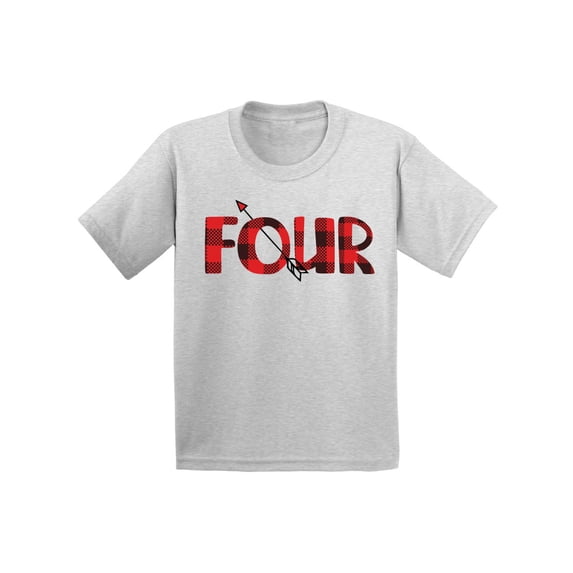 4 Years Old Kids Outfit Red Four 2T Shirts 3T Clothes 4 Years Old Baby Boy Outfit Red Four 4-5T Tshirt Toddler Shirts for 4 Years Old Baby Girl