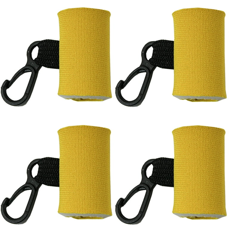 4-Pack Yellow Neoprene Lip Balm, Lipstick Mini Lighter Keychain