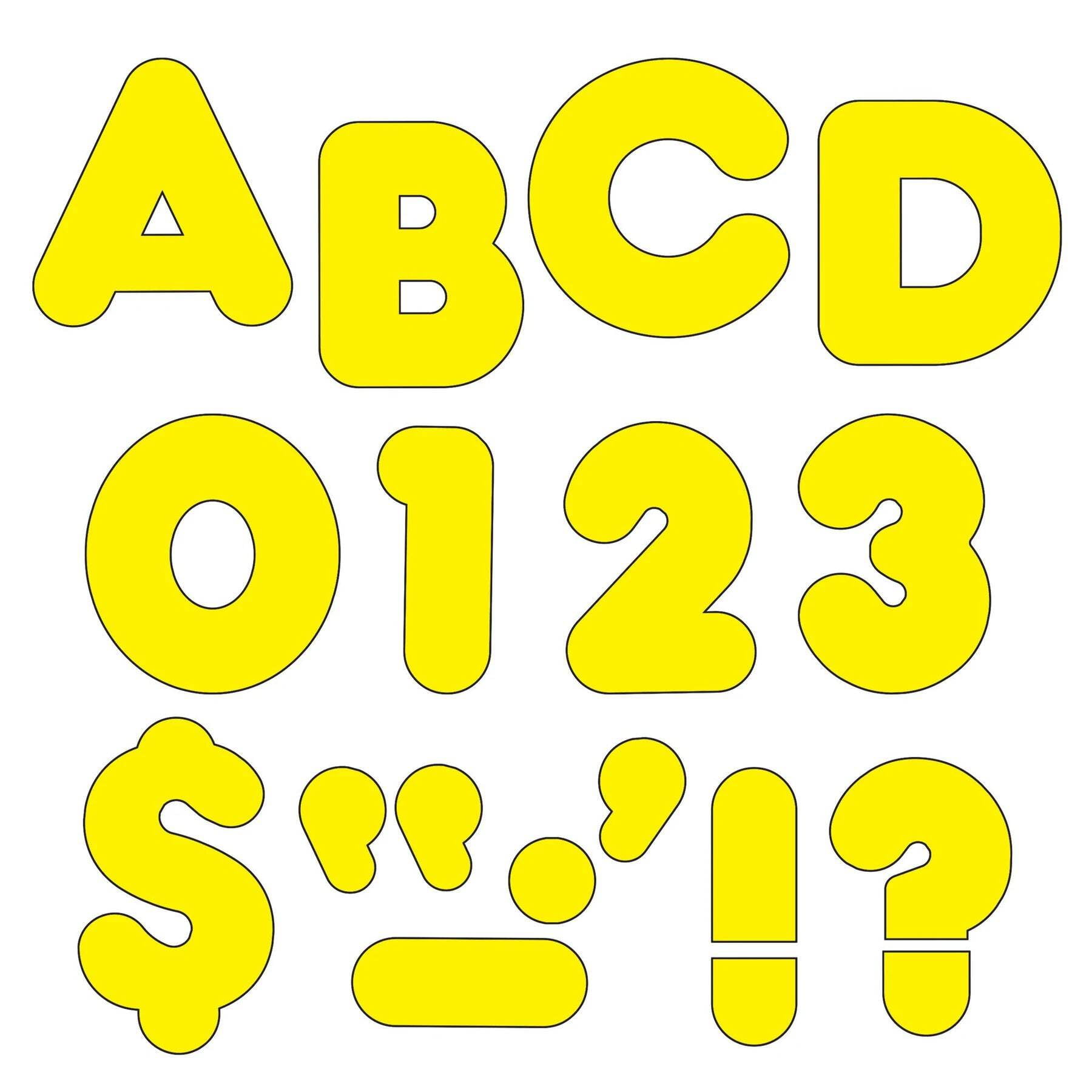 4" Yellow TREND Casual Ready Letters