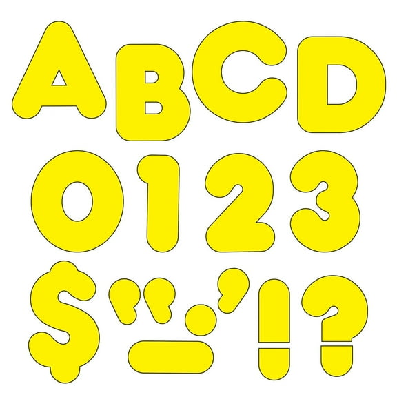 4" Yellow TREND Casual Ready Letters
